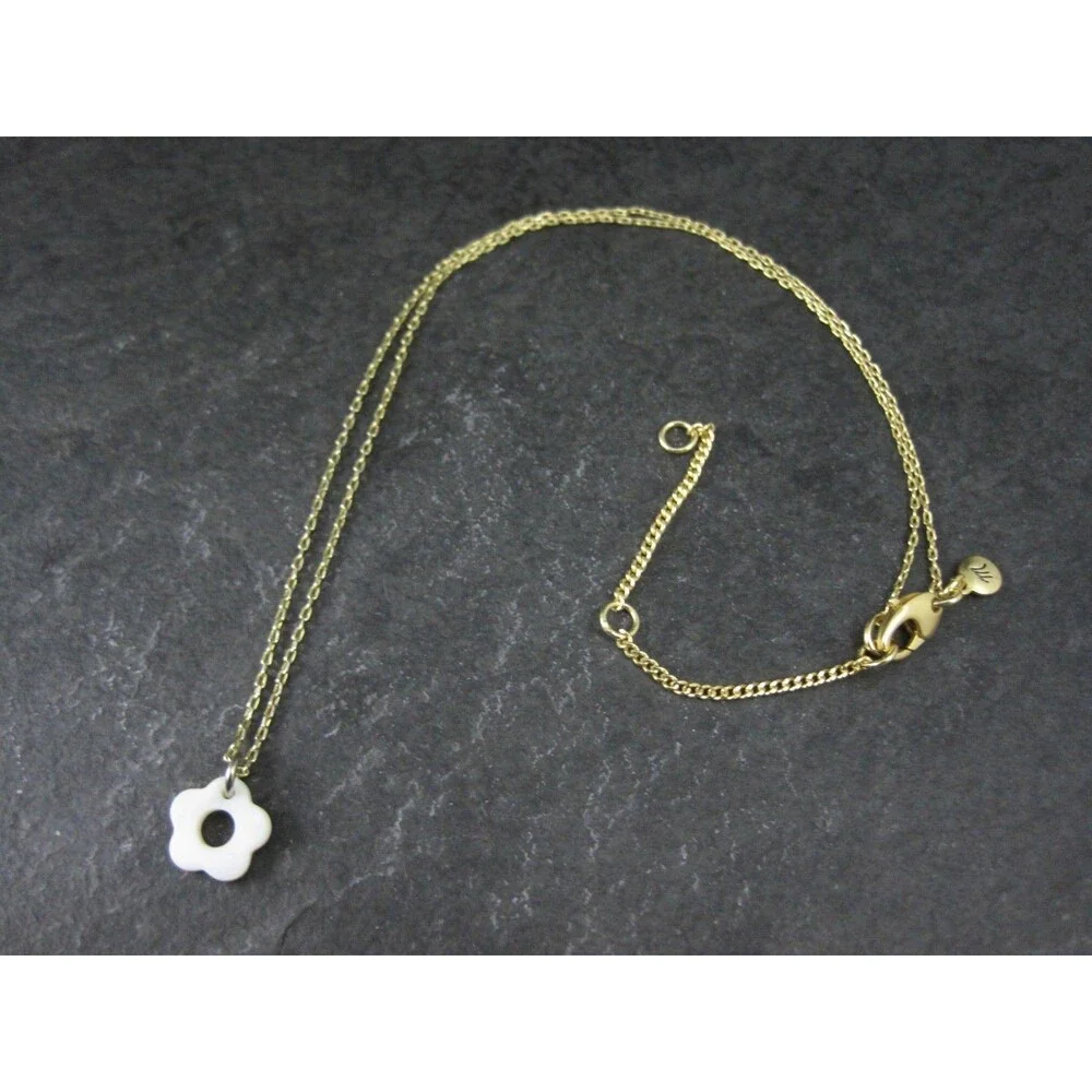 Madewell Mother of Pearl Flower Necklace - Picture 8 of 9